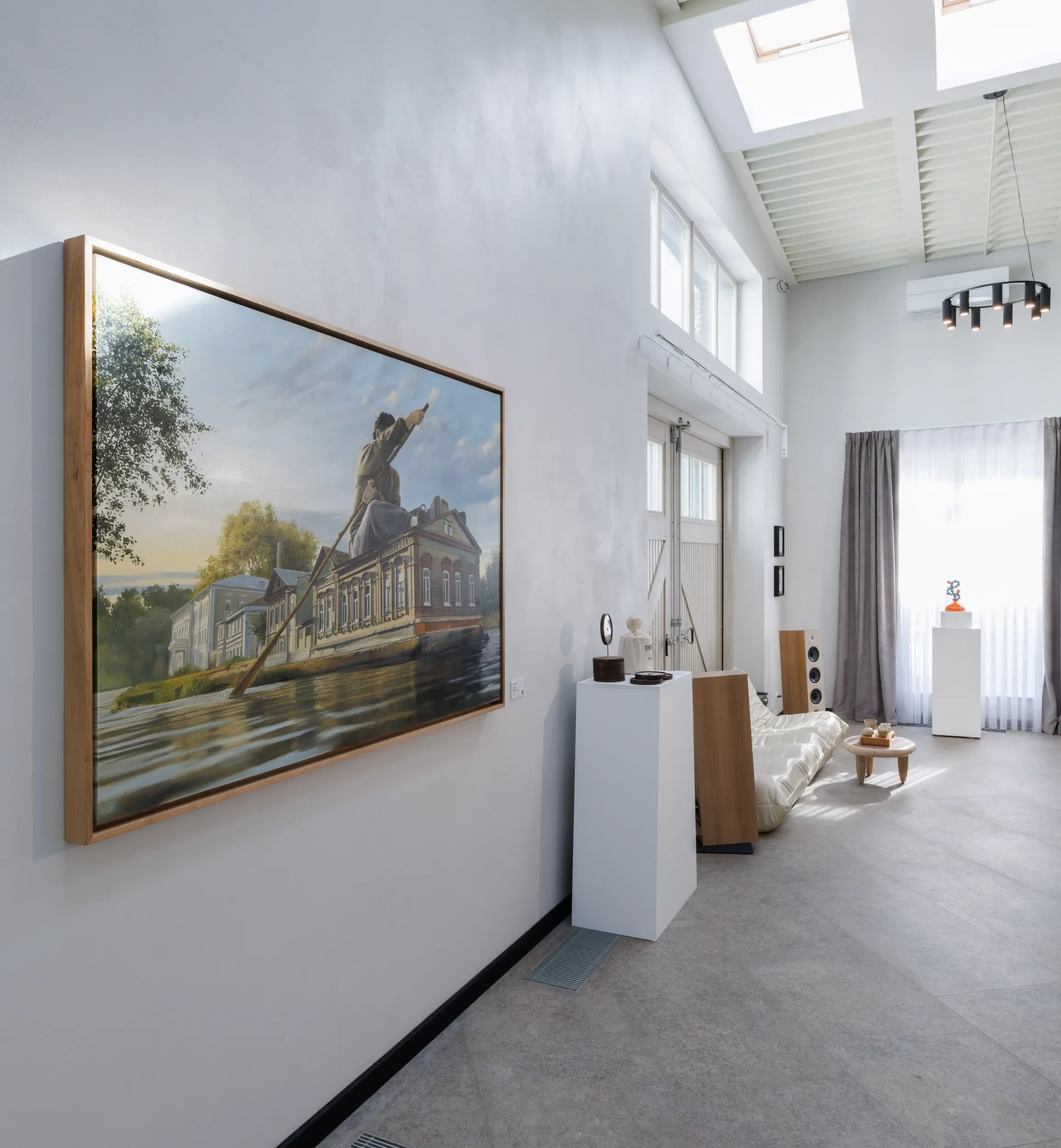 Contemporary artwork by Russian artist Andrey Olenev nstalled at ROBINEAU ART Gallery in Moscow for the inaugural exibition