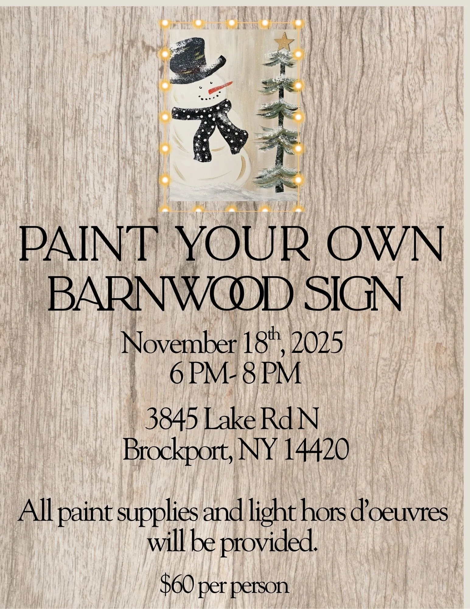 Paint Your Own Barn Wood Sign 