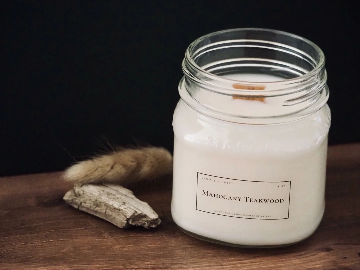 Get ready for the launch of our Mahogany Teakwood candle on April 1st&mdash;no joke! 🌟 

This luxurious candle is hand-poured with 100% organic soy wax, ensuring a clean and eco-friendly burn. Enjoy the fresh top notes of lavender and geranium, beau