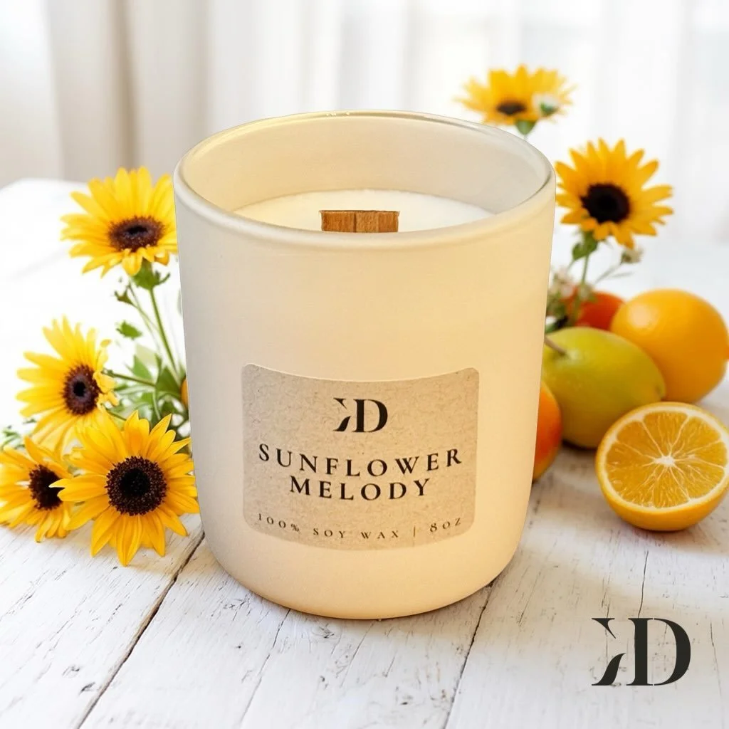 🌻 SUNFLOWER MELODY 🌻

Bright. Joyful. Full of warmth.

Sunflower Melody was poured to feel like golden hour in a jar ✨ 

With notes of sun-kissed sunflowers, fresh citrus, and a hint of warm vanilla, this candle instantly lifts your mood, fills you