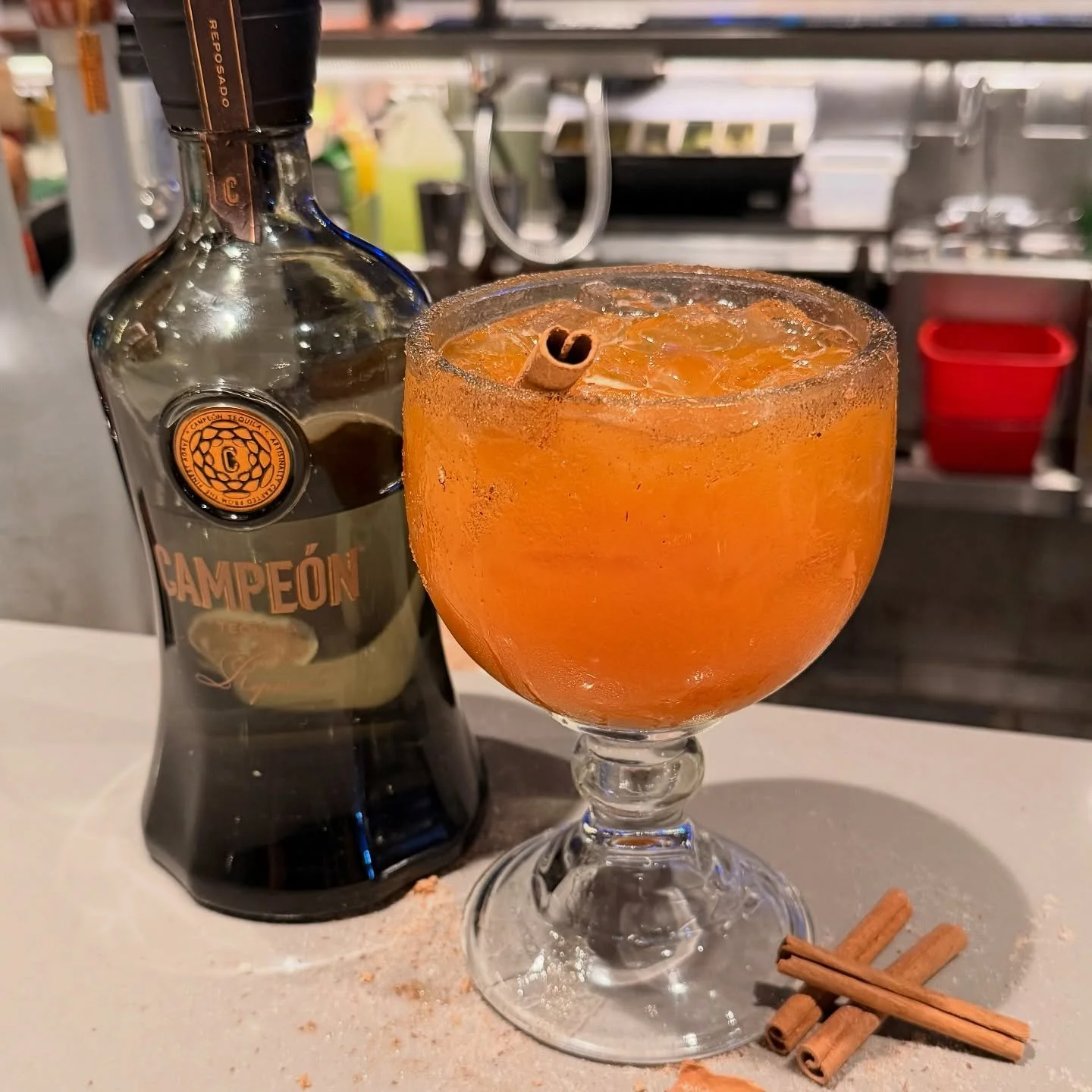 Introducing our newest creation The Pumpkin Spice Margarita! A taste of fall, crafted with a Mexican twist! 🍂🍁