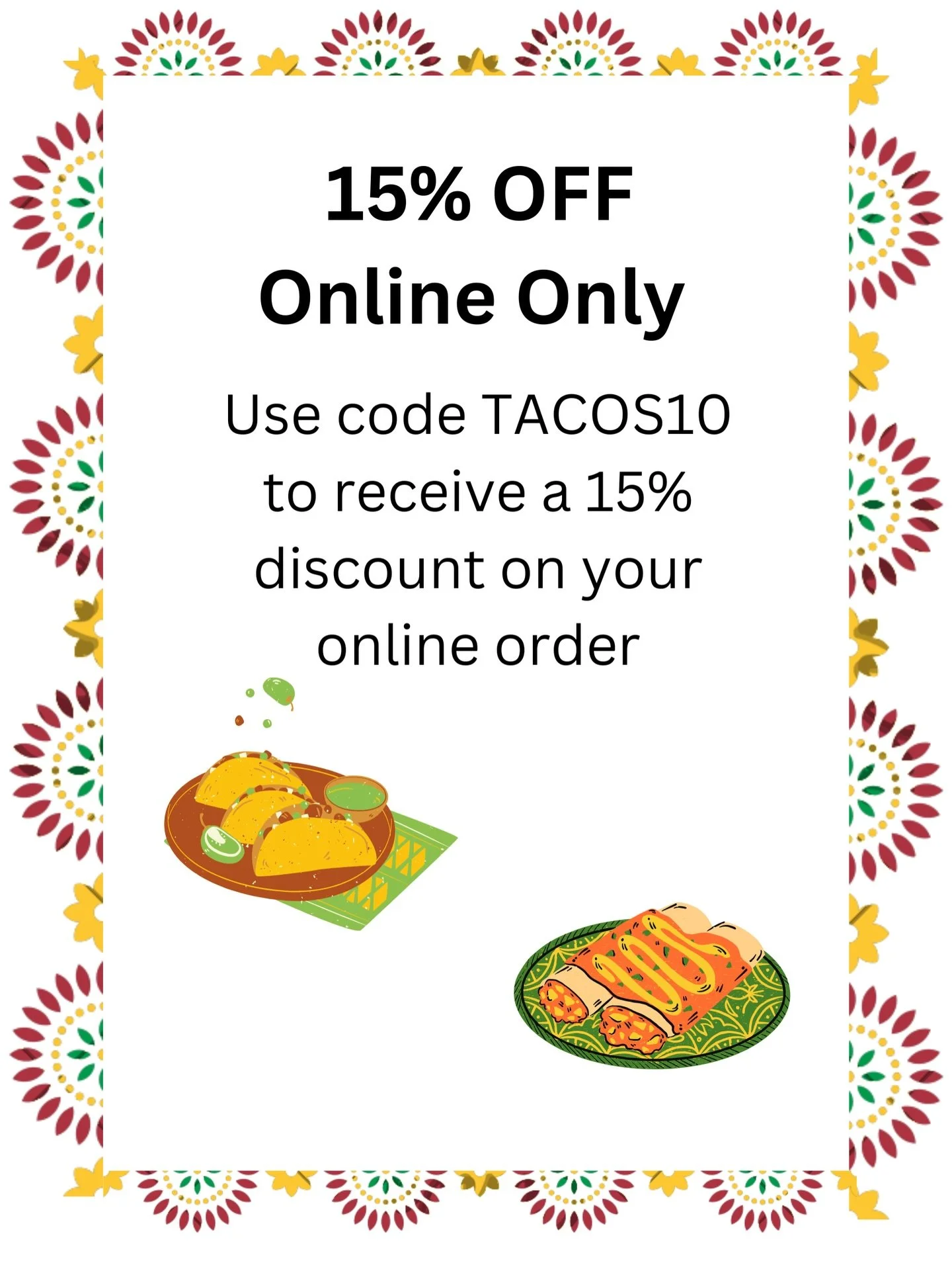 🔥Online special: Because great food tastes even better on sale!! Make sure to go on our website and click on order online in the right hand corner!