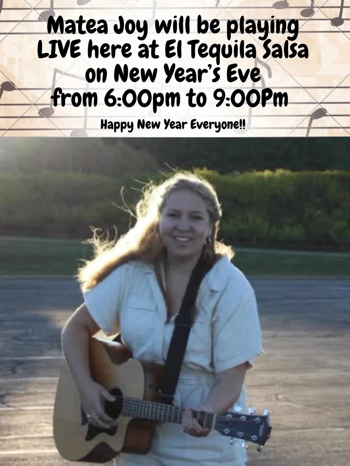 Mattea Joy will be playing from 6:00pm to 9:00pm on 12/31!
Welcome the New Year with live music, handcrafted drinks, great food and unforgettable moments!!
