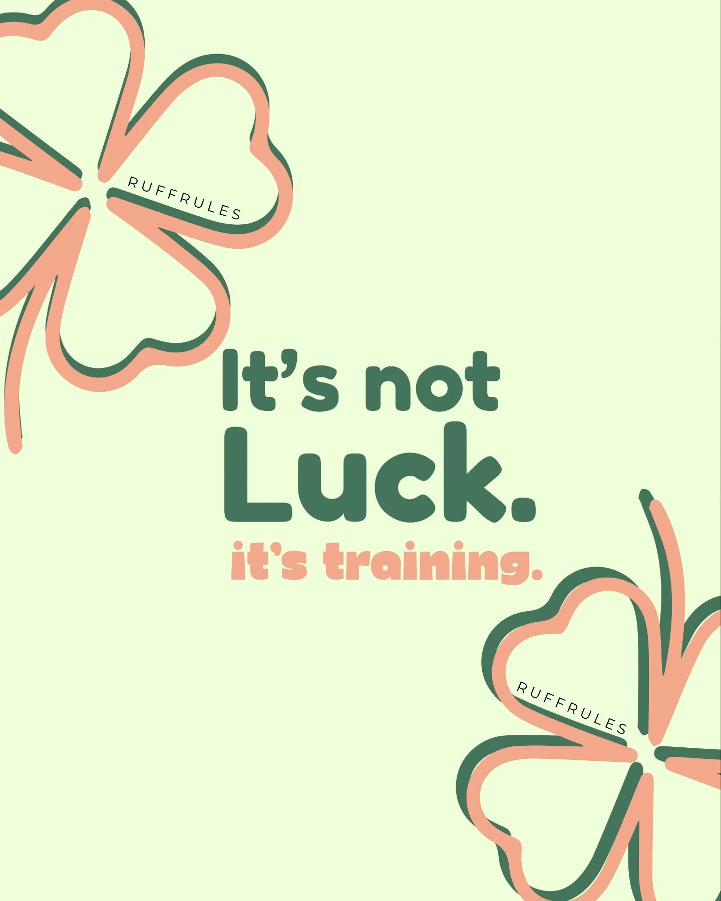 🍀 I&rsquo;ll take &ldquo;you&rsquo;re so lucky&rdquo; as a compliment all day.

But anyone who&rsquo;s put in the work knows that a calm dog in public, off leash freedom, and a dog that can exist around people without losing their mind isn&rsquo;t j