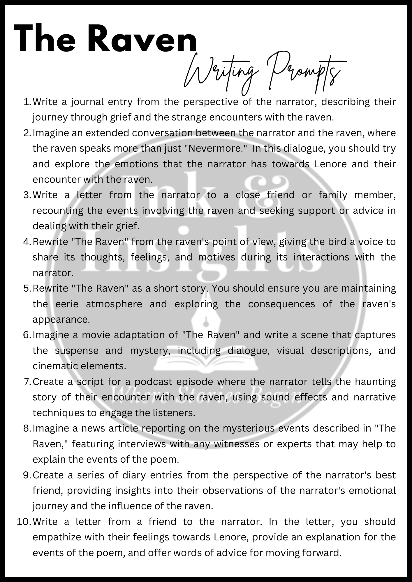 The Raven Creative Writing Prompts.png