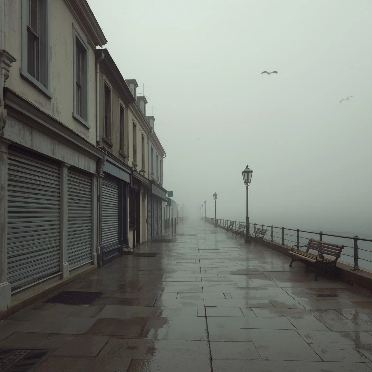 A deserted seaside street in winter, shutters closed, sea mist rolling in from the horizon.__Style_ atmospheric realism, slightly painterly_Colour palette_ slate grey, sea blue, pale sand, washed-out teal_Lighting_.jpg