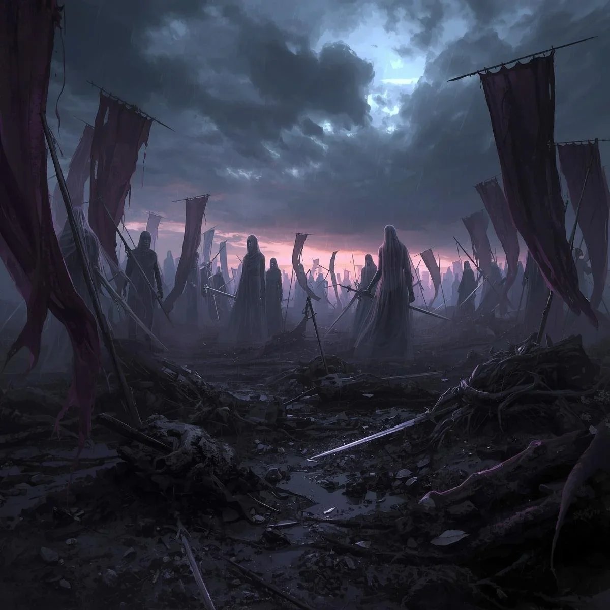 A+ghostly+battlefield+at+twilight,+broken+swords+and+banners+half-buried+in+the+earth,+transparent+figures+locked+in+eternal+combat,+storm+clouds+boiling+overhead,+dark+fantasy+aesthetic..webp