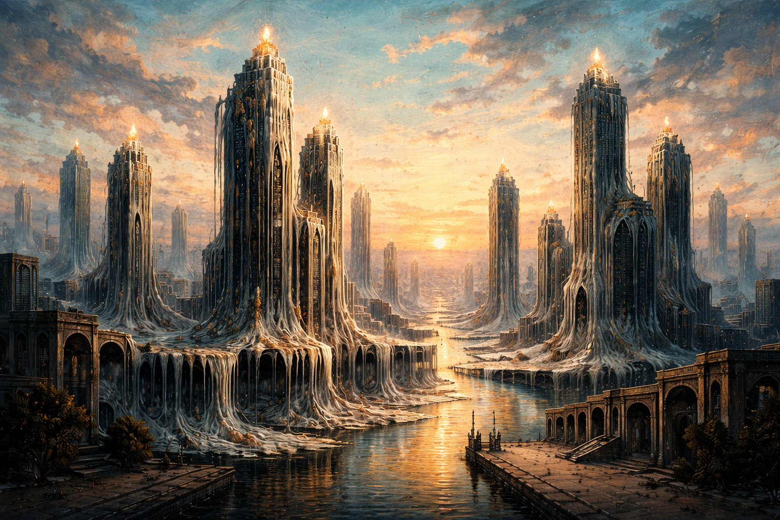 The Metropolis Dissolves at Sunset