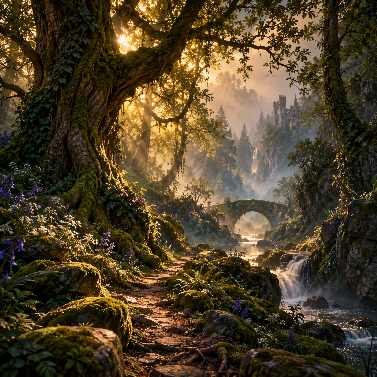 Enchanted Woodland Path to Ruins.png