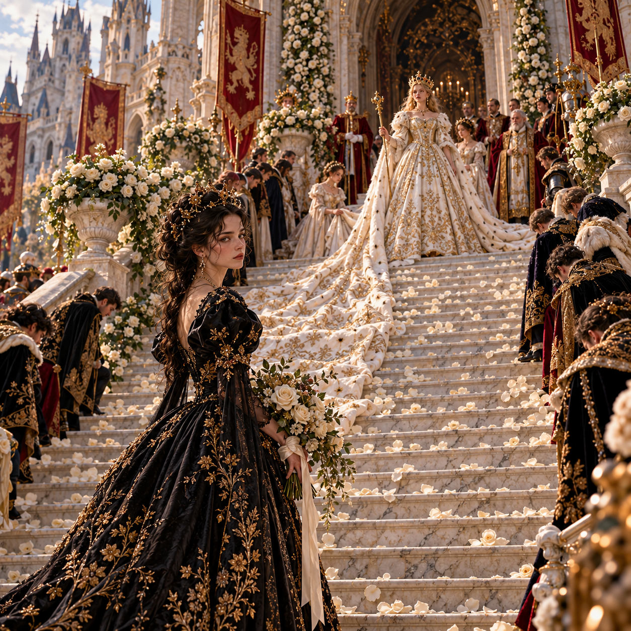 Royal Coronation Among White Roses.png