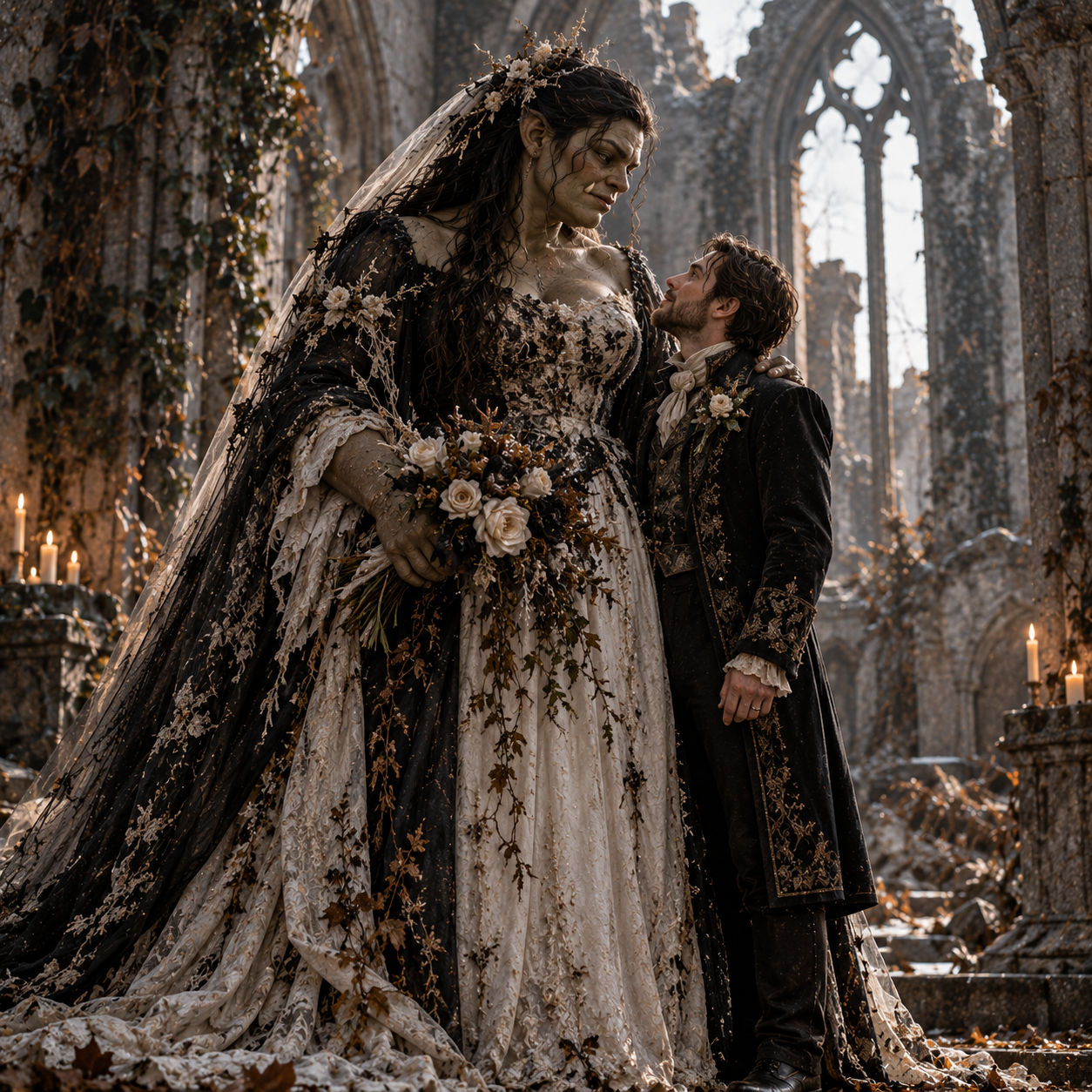 Gothic Ogre Wedding in Ruins.png