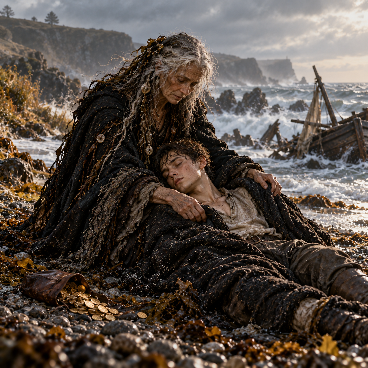 Sea-Worn Guardian and Shipwrecked Youth.png