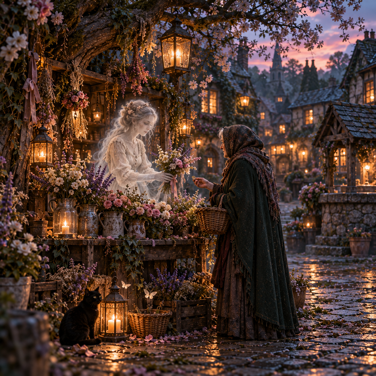 Ghostly Flower Seller at Dusk.png