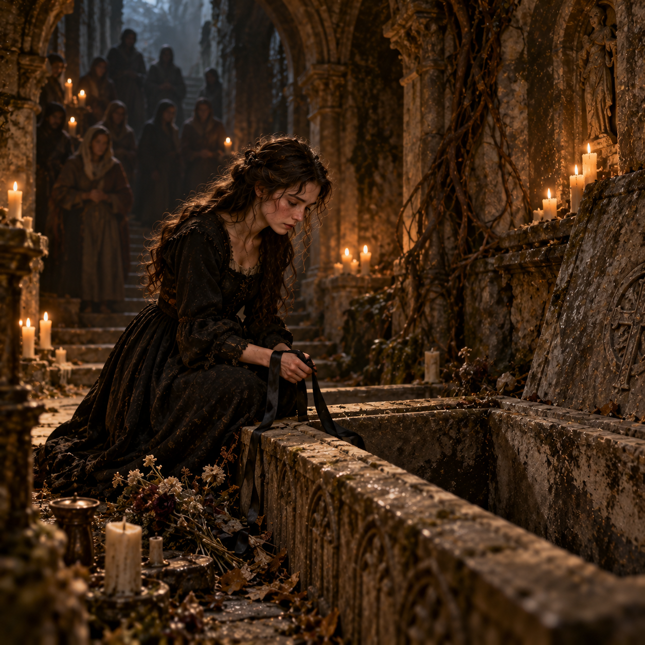 Candlelit Mourning in the Ancient Crypt.png