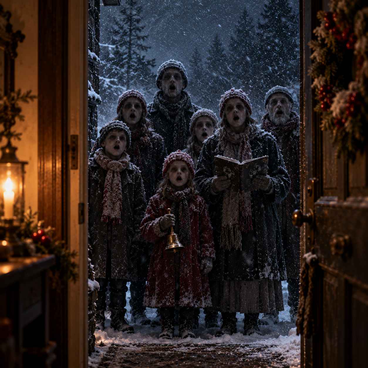 Ghostly Carolers at the Snowy Door.png