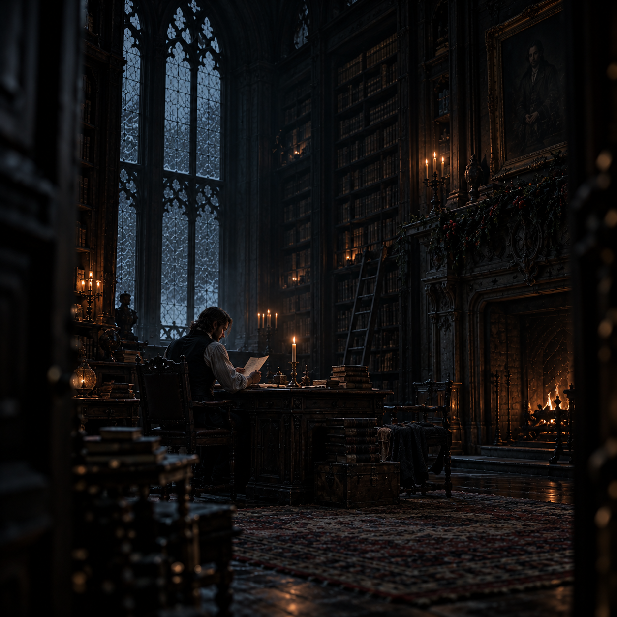 Gothic Winter Library Study.png