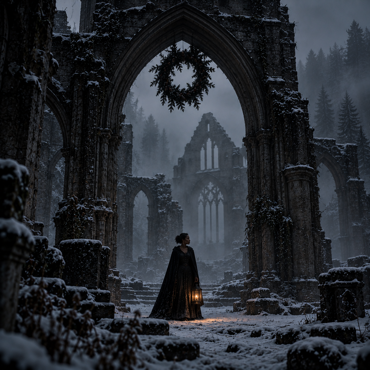 Lantern Bearer Beneath the Snowbound Abbey.png