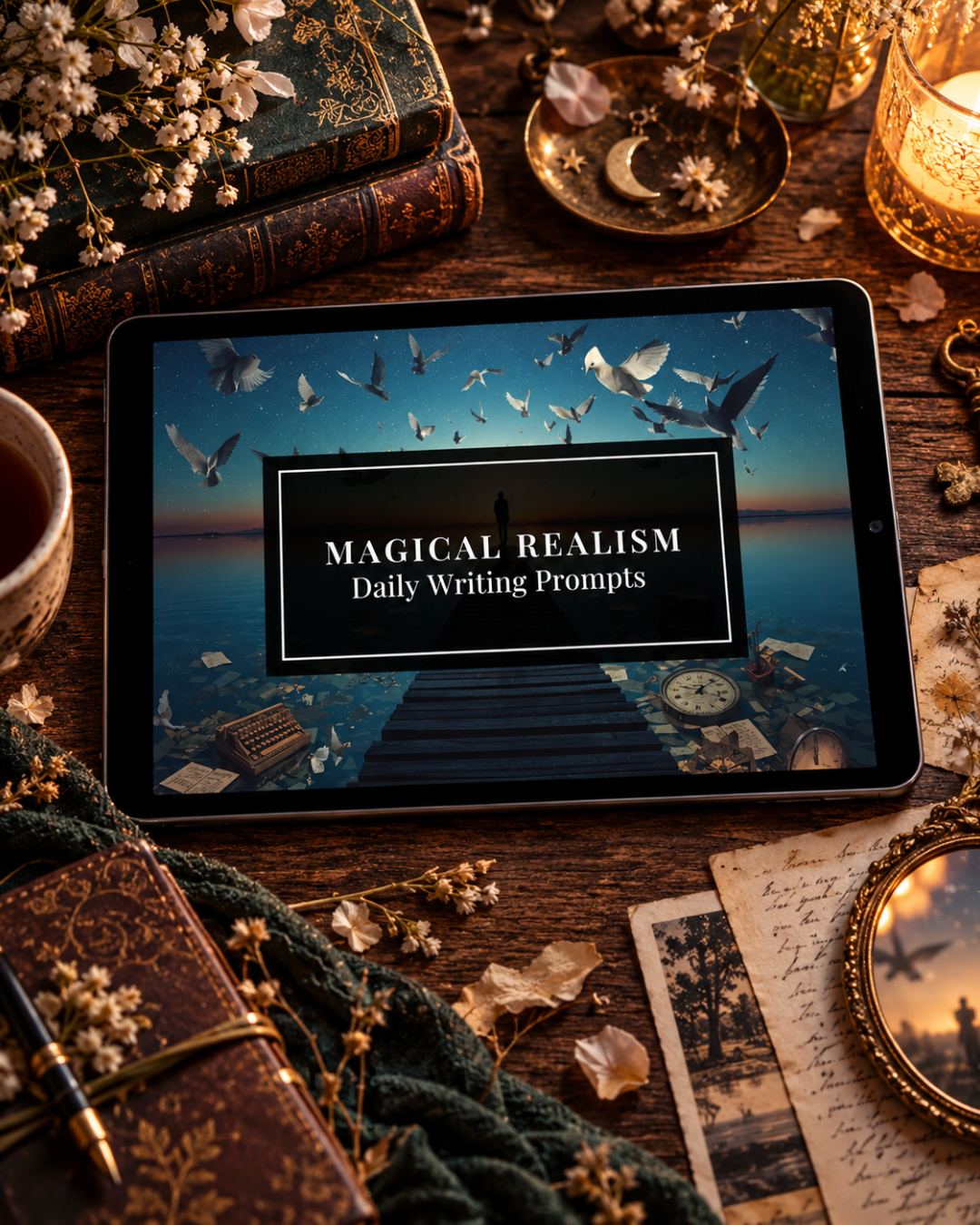 Magical Realism Daily Writing Prompts | 30 Illustrated Creative Writing Activities