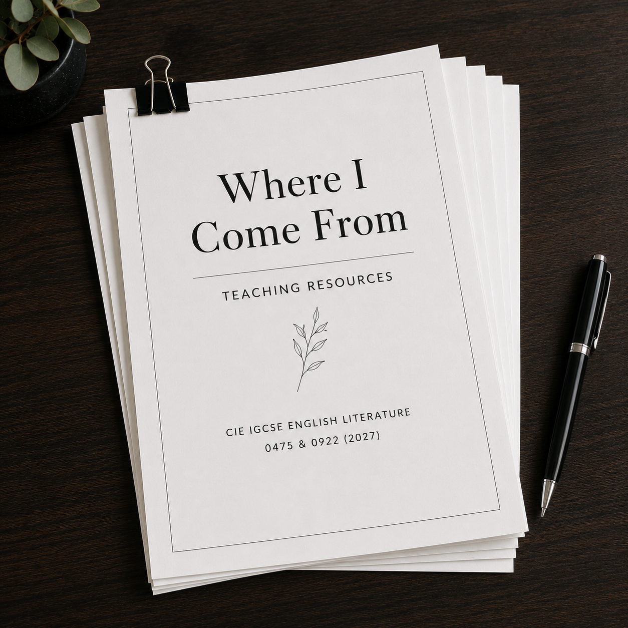 Where I Come From by Elizabeth Brewster – Teaching Resources (CIE IGCSE English Literature 0475 & 0922, 2027 Poetry)