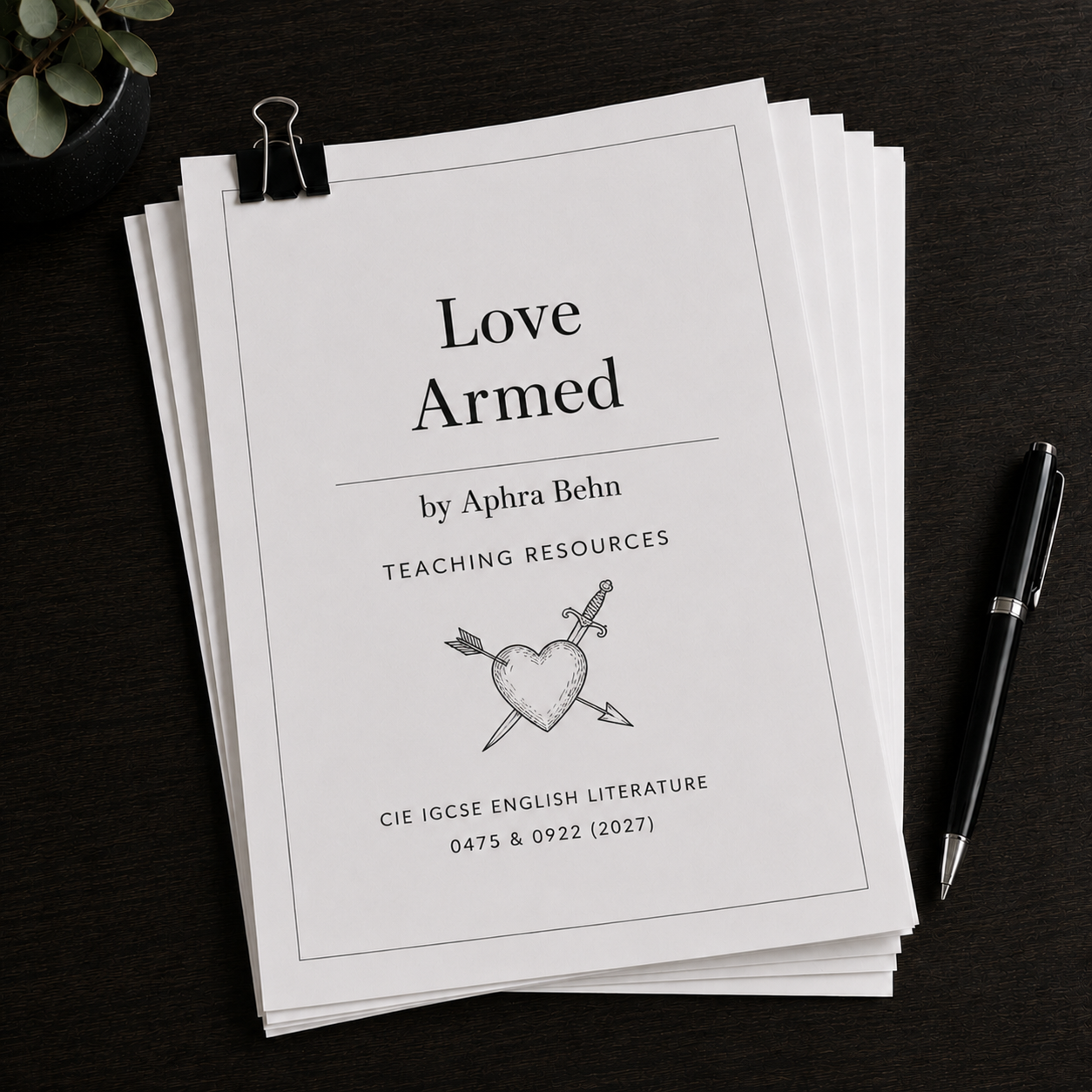 Love Armed by Aphra Behn Teaching Resources