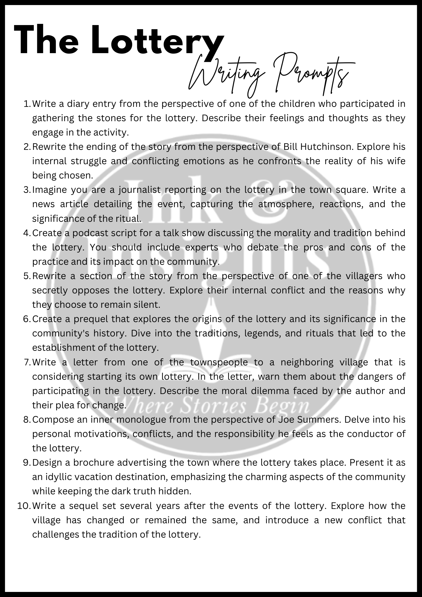 The Lottery Creative Writing Prompts.png