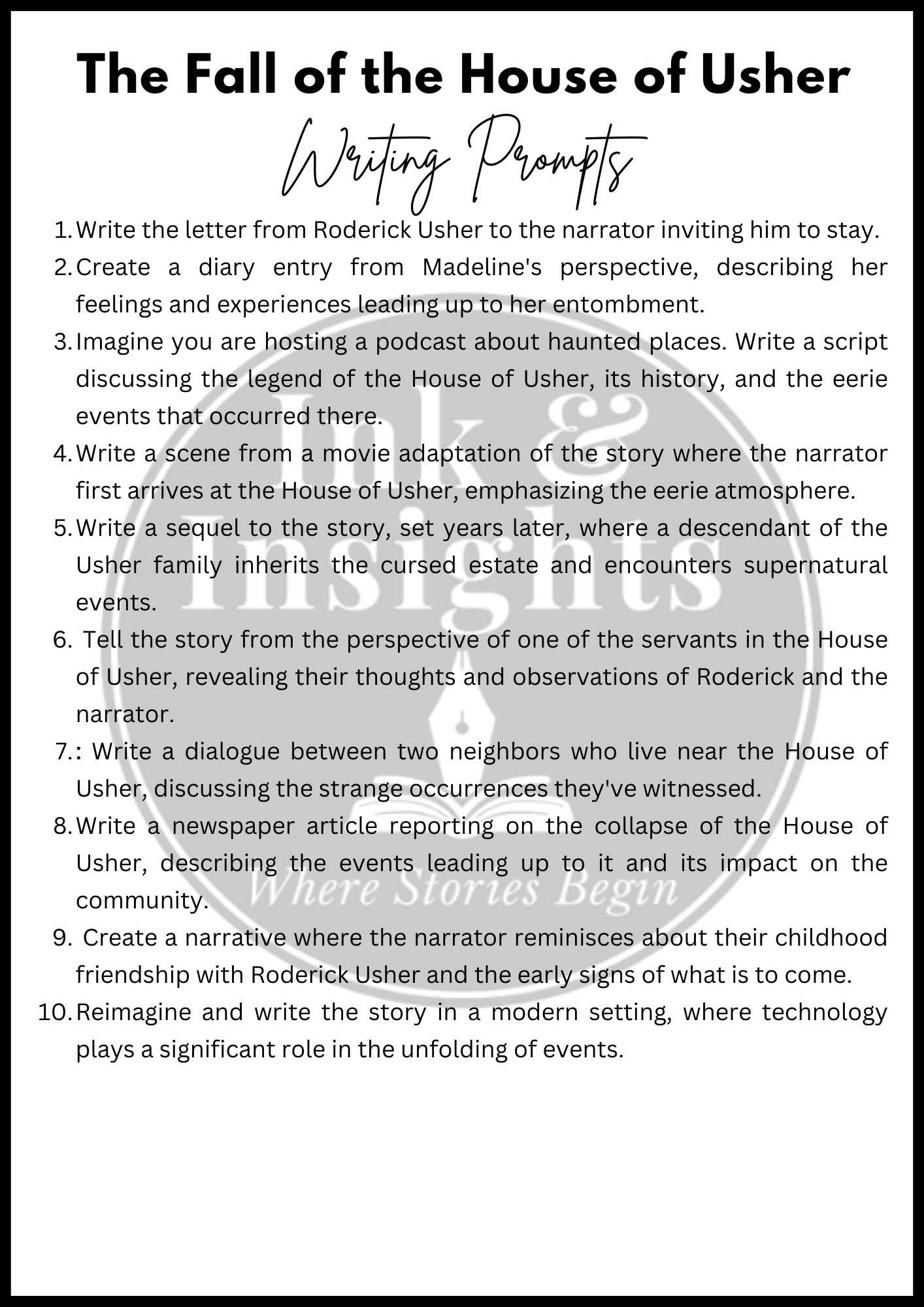 The Fall of the House of Usher Creative Writing Prompts.png
