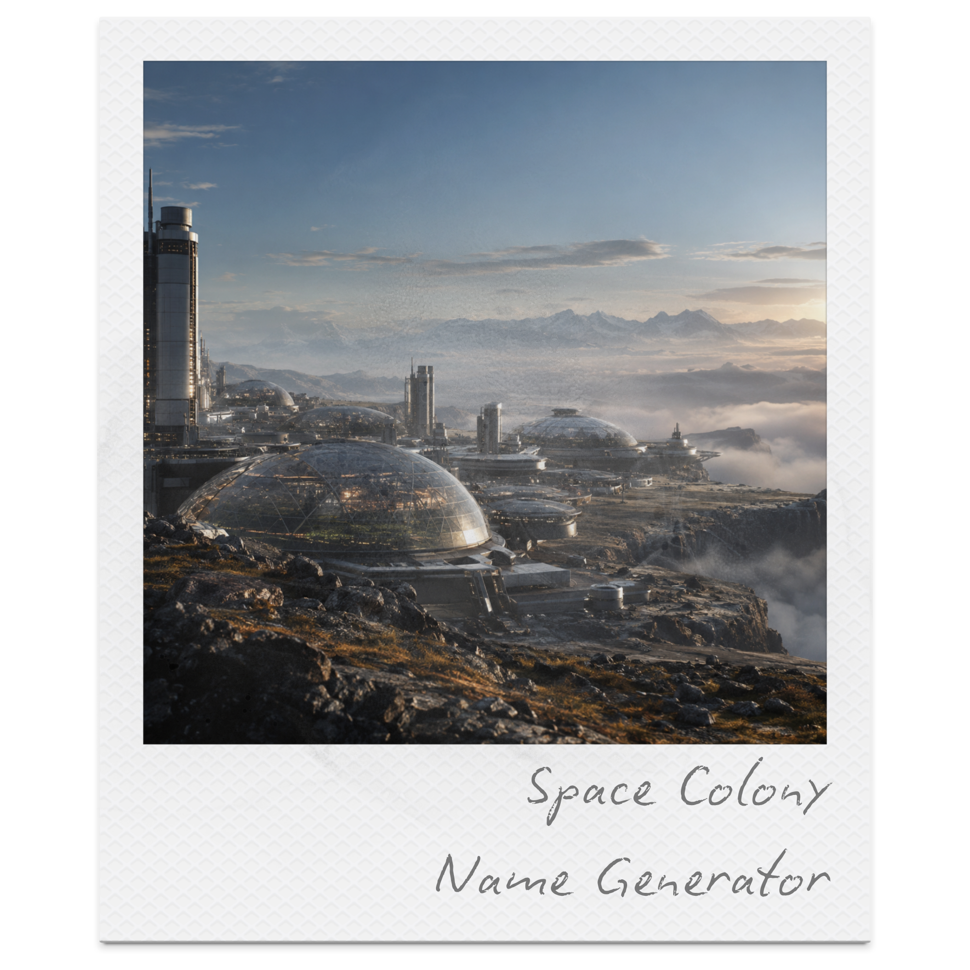 Cover of a notebook titled 'Space Colony' with an illustration of a futuristic cityscape on another planet.