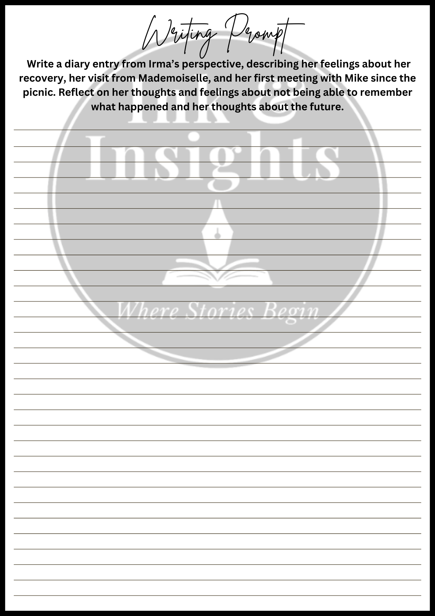 Picnic at Hanging Rock Chapter 10 Writing Prompts (1).png