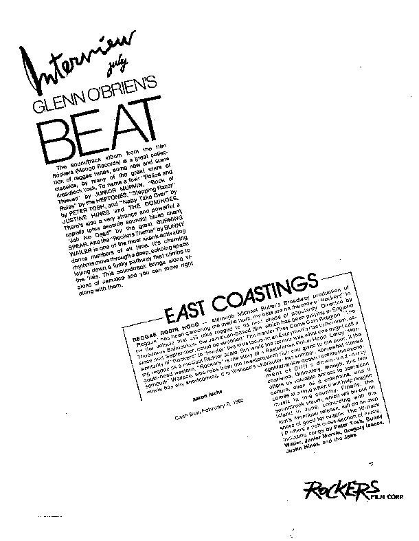 Interview Magazine Feb 1982