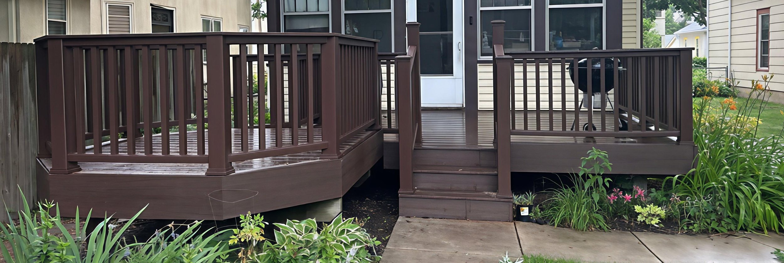 Trex decking with Trex composite railings 