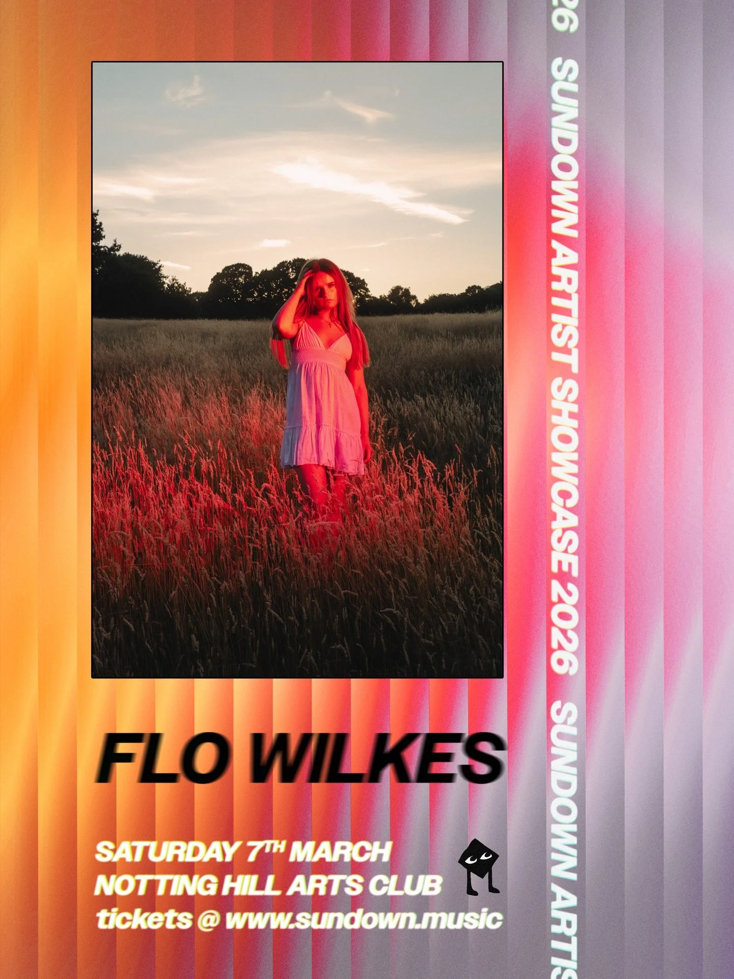 INTRODUCING&hellip; FLO WILKES 🤍

Performing at the Sundown Artist Showcase 2026. 

Saturday 7th March @ Notting Hill Arts Club

GET TO KNOW BEFORE THE SHOW!! 

Tickets on Dice / in bio 🎟️