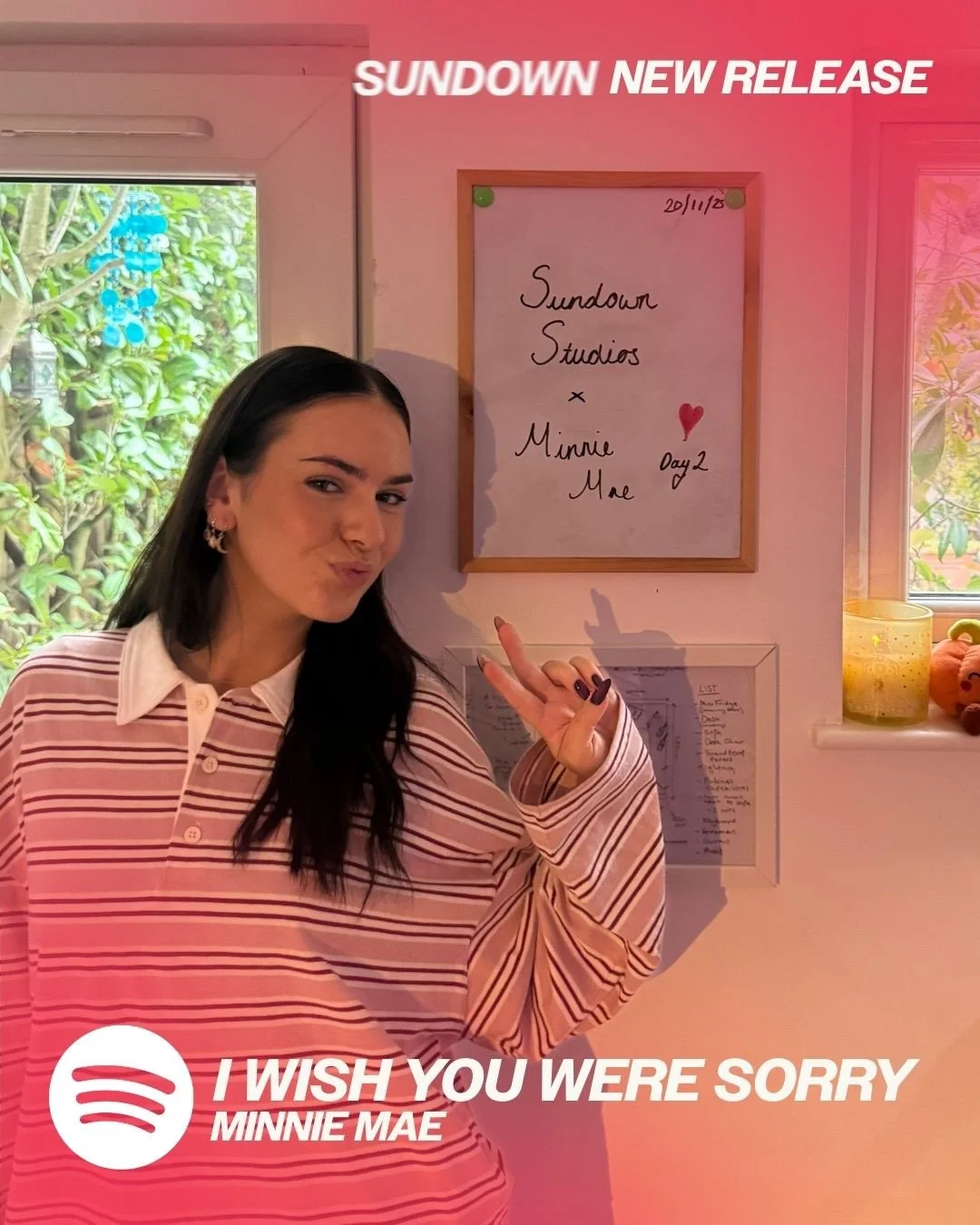 &lsquo;I Wish You Were Sorry&rsquo; by @minniemaeharris is out now!⁠
⁠
Produced, Mixed &amp; Mastered by SUNDOWN 💽 ⁠
⁠
The first song of many songs we are creating with wonderful Minnie. What a talented songwriter and what a fun time this was. Nicol