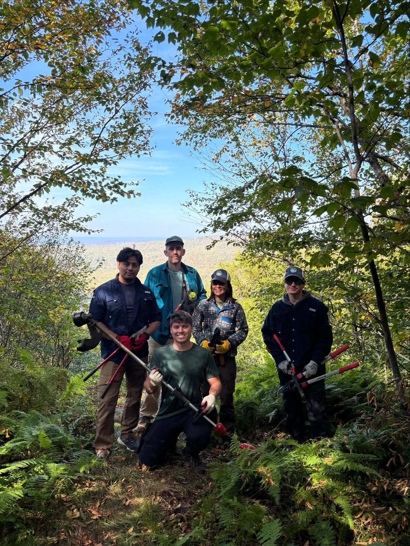 Can you ask for a better team or more beautiful fall day up at the Beech Mt forest preserve?! Thank you to the amazing and energetic Catskill Mountainkeeper Stewards for helping us clear the trails this week! @mountainkeeper