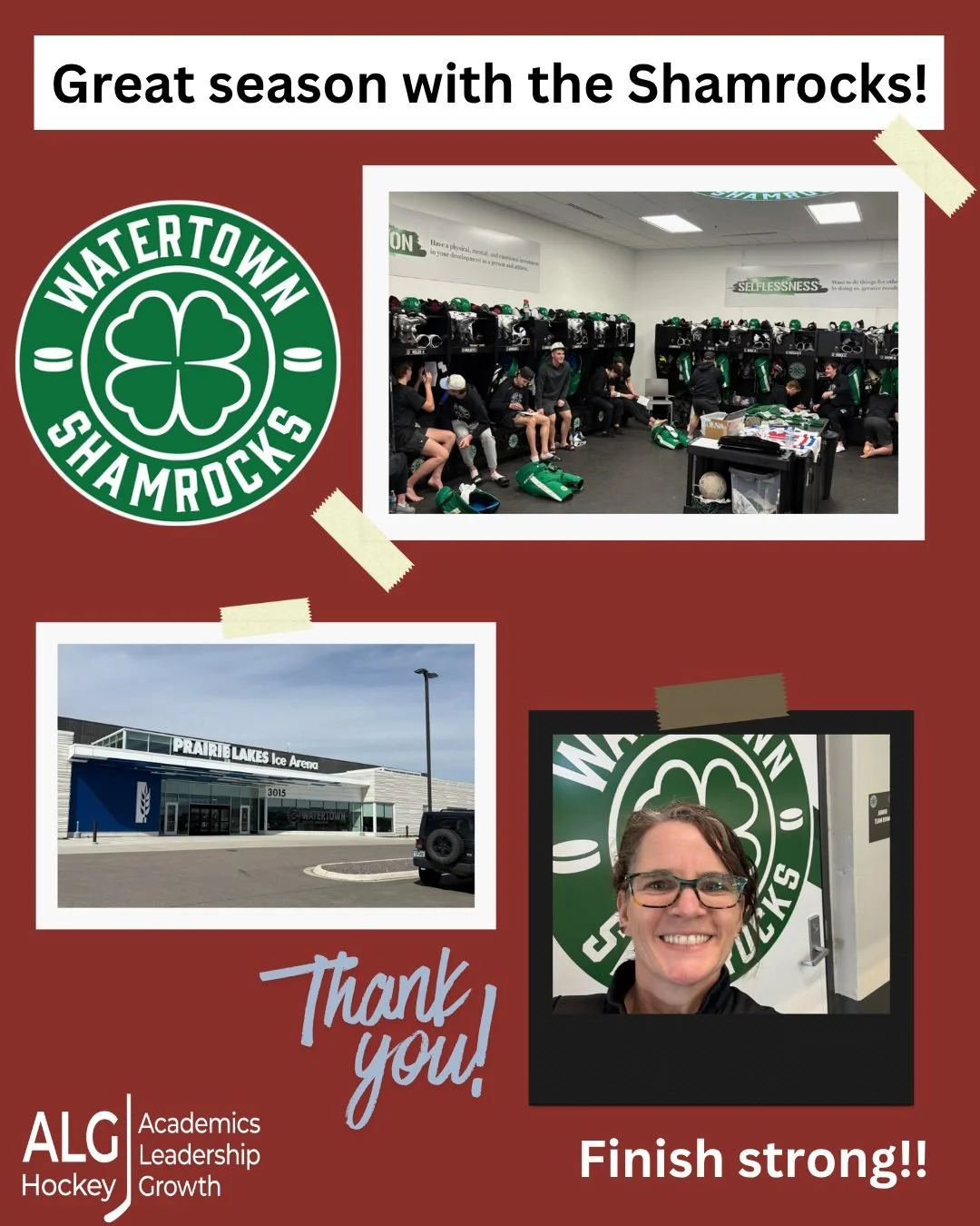 Thank you, Shamrocks, for letting me be a part of your team this season! I am so proud of how far you all have come! @shamrocksnahl 

I can't wait to continue cheering you on through playoffs, and I look forward to supporting you next season!