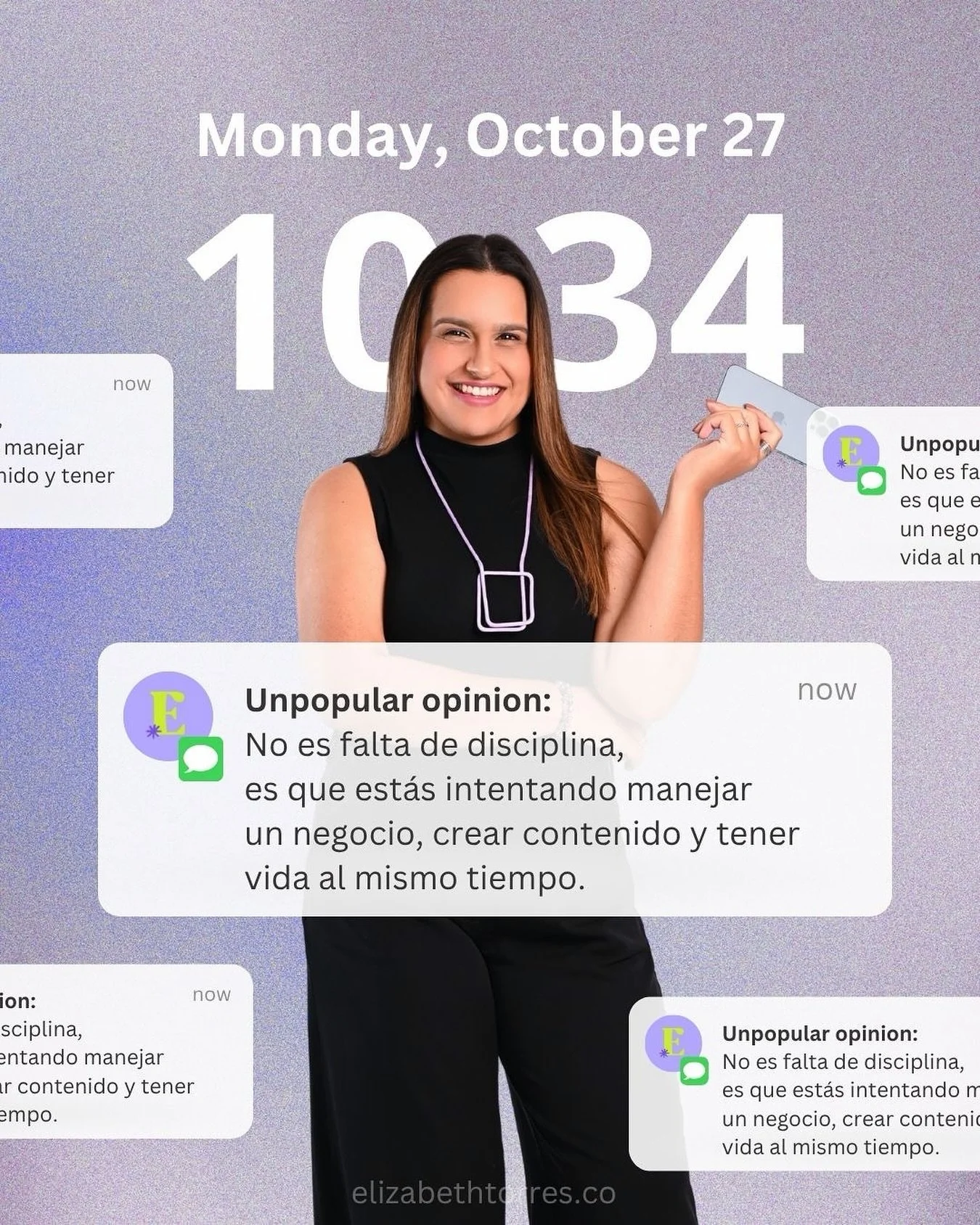 No, no te falta disciplina.
Te faltan manos, descanso y un sistema que no dependa solo de ti.
Ser due&ntilde;a de negocio suena lindo&hellip; hasta que te toca hacerlo todo: crear contenido, responder mensajes, manejar clientes y a&uacute;n as&iacute