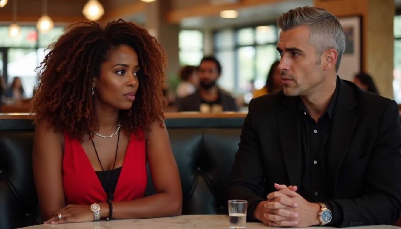 Woman with a man who is gaslighting her and is emotionally unavailable