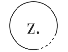 Black and white ZELV logo