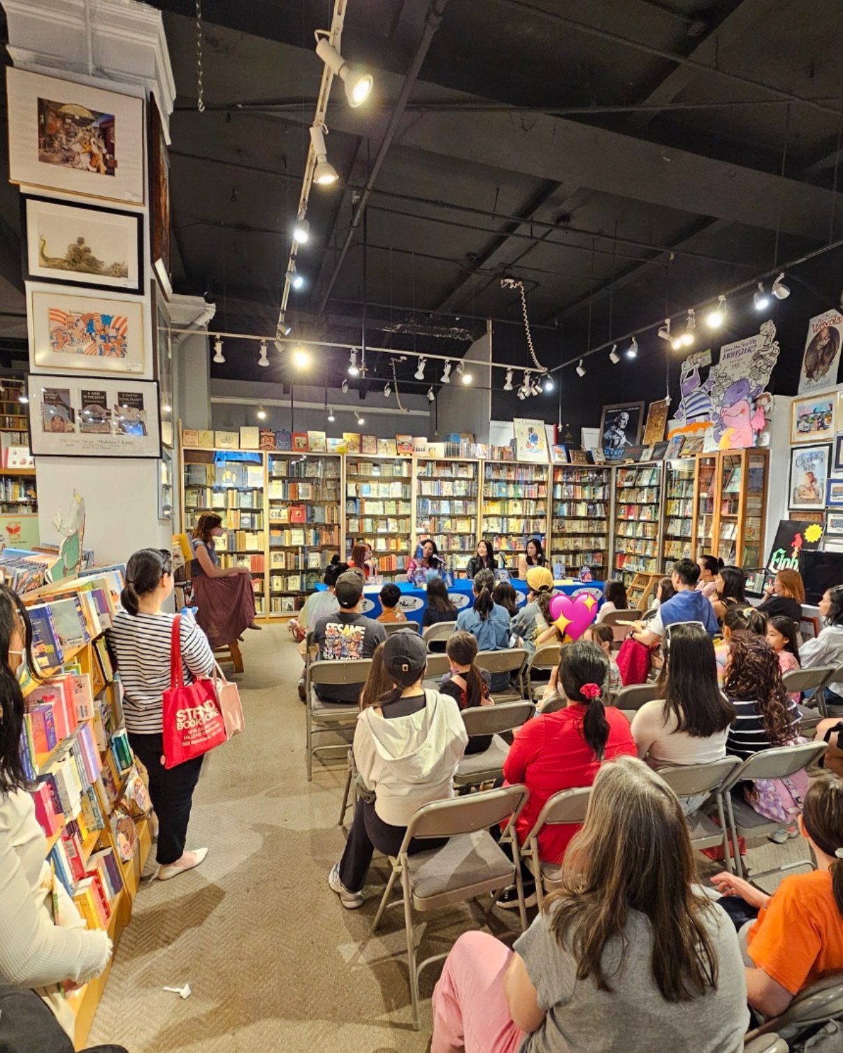 New York City! Okay tbh I was gonna say, &ldquo;West Coast, best coast,&rdquo; but y&rsquo;all really showed up for us today at our AAPI panel 😭💖 at @booksofwonder . And y&rsquo;all asked the best questions! We had a completely full house, with som
