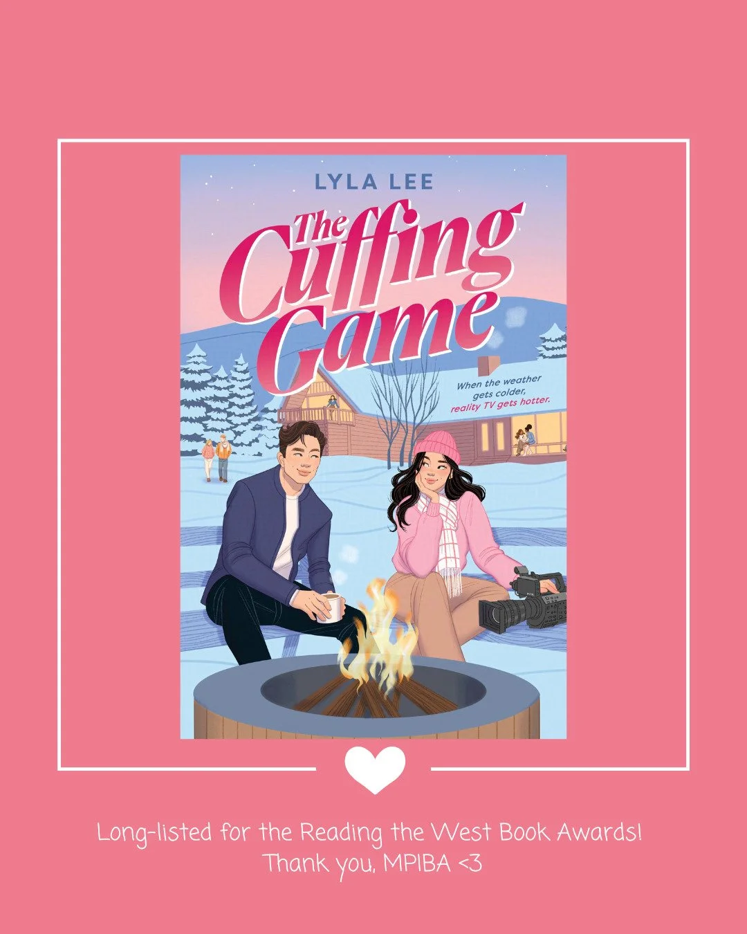 The Cuffing Game was long-listed for @mpibabooksellers 's Reading the West Book Awards, along with a selection of other amazing books! Thank you so much indie booksellers! <3 After a pretty rough month, I'm thankful to end it on a bright note. Pub