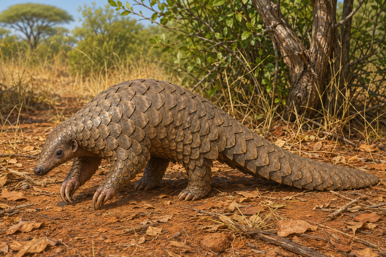 Pangolin in a kid-friendly Zoobitat habitat scene