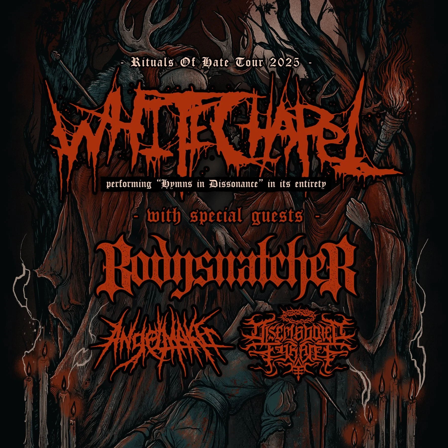Whitechapel announces Rituals of Hate U.S. tour — Bodysnatcher, Angelmaker & Disembodied Tyrant join the roster