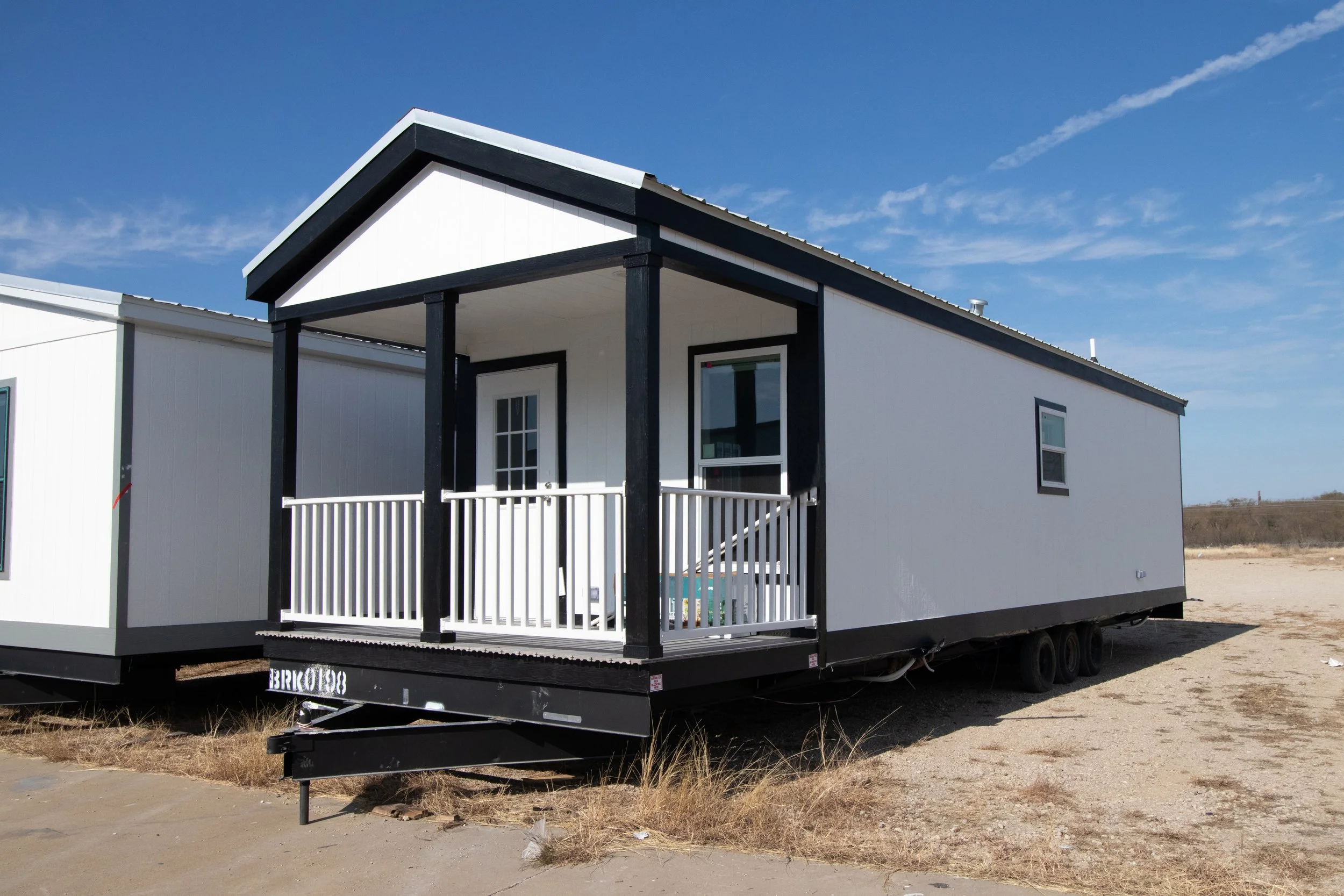 Tiny manufactured home exterior at Homestead San Antonio