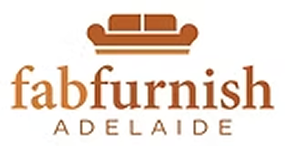 Logo of Fabfurnish Adelaide with a couch icon above the text.
