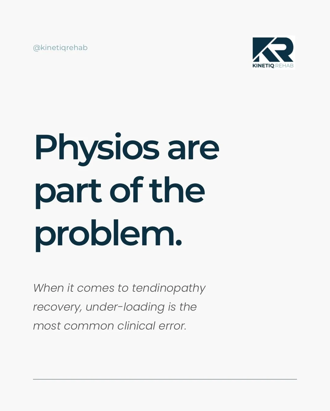 Physios are part of the reason tendinopathy takes so long to recover.

Under-loading out of caution is one of the most common clinical errors in rehab. Tendons need progressive load to adapt. Without it, they stay symptomatic.

The evidence on heavy 