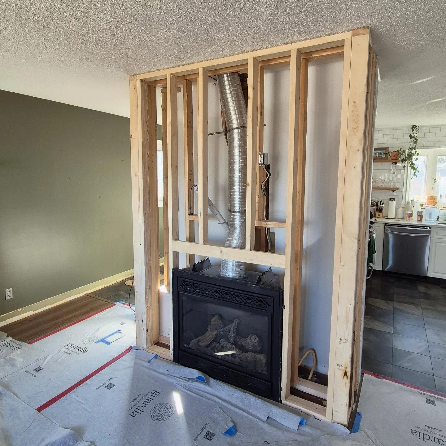 Temps are dropping, cozy season is here!

Does your cosy space need some care? Freshen up that fireplace?

We got you 🫶

this existing fireplace was zero clearance unit, meaning we could go nice and flush with this new surround and custom cedar mant