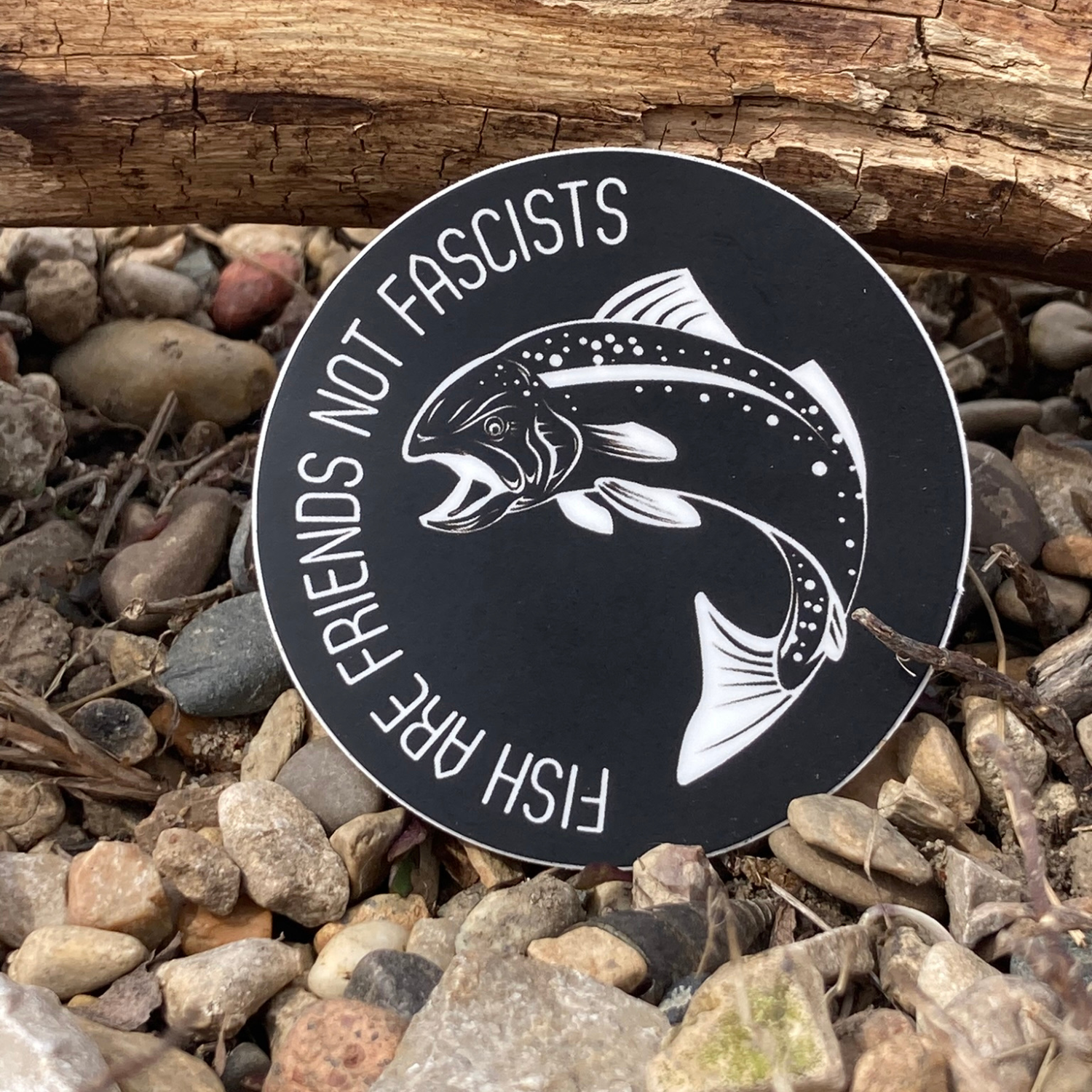 Trout are Friends Waterproof Sticker