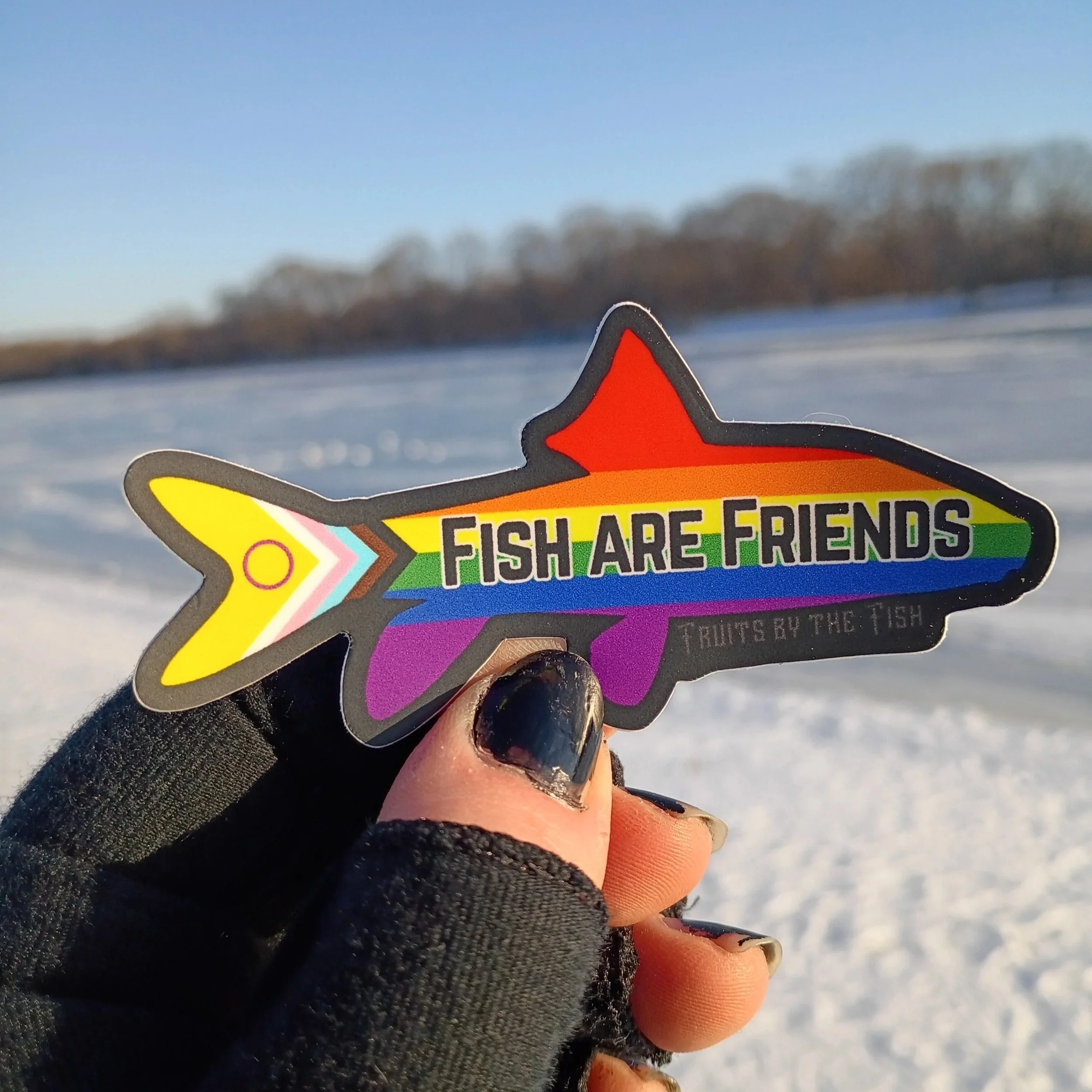 Redhorse - Fish Are Friends Waterproof Sticker
