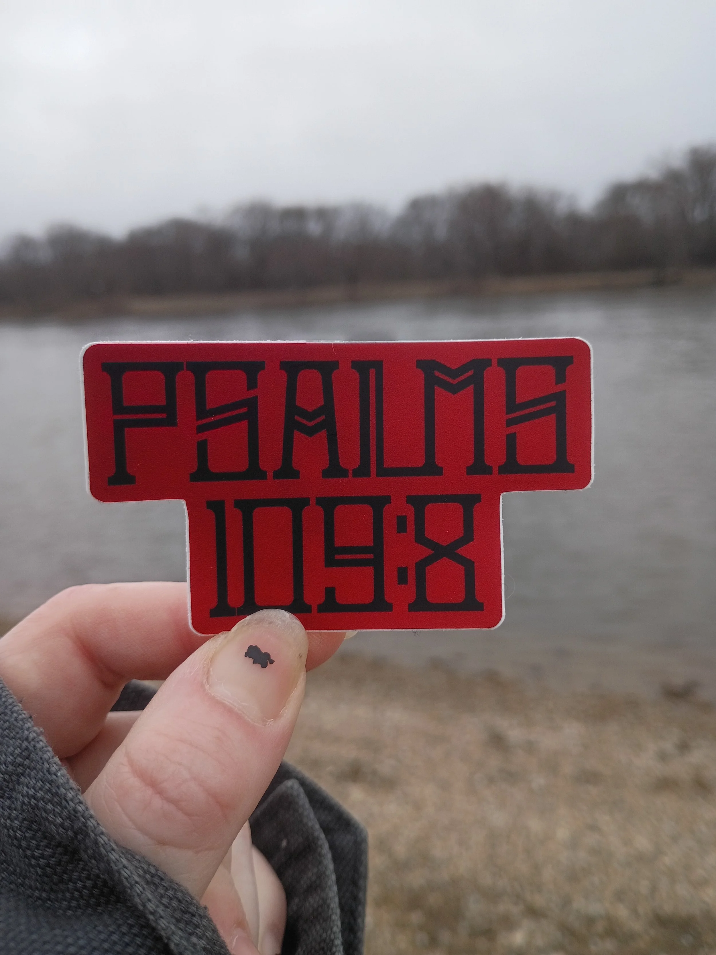 Misprint - Psalms 109:8 Waterproof Sticker