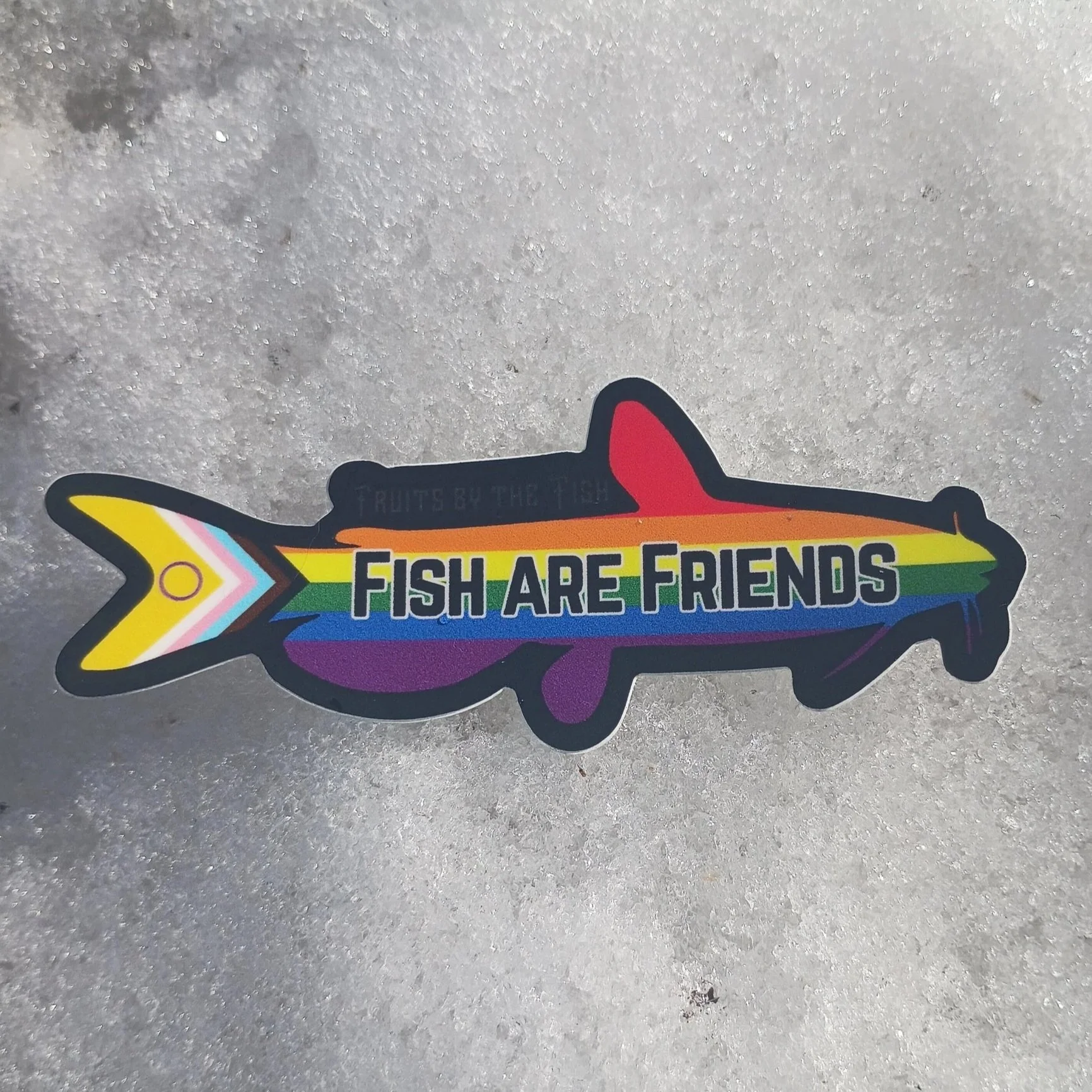 Catfish - Fish Are Friends Waterproof Sticker