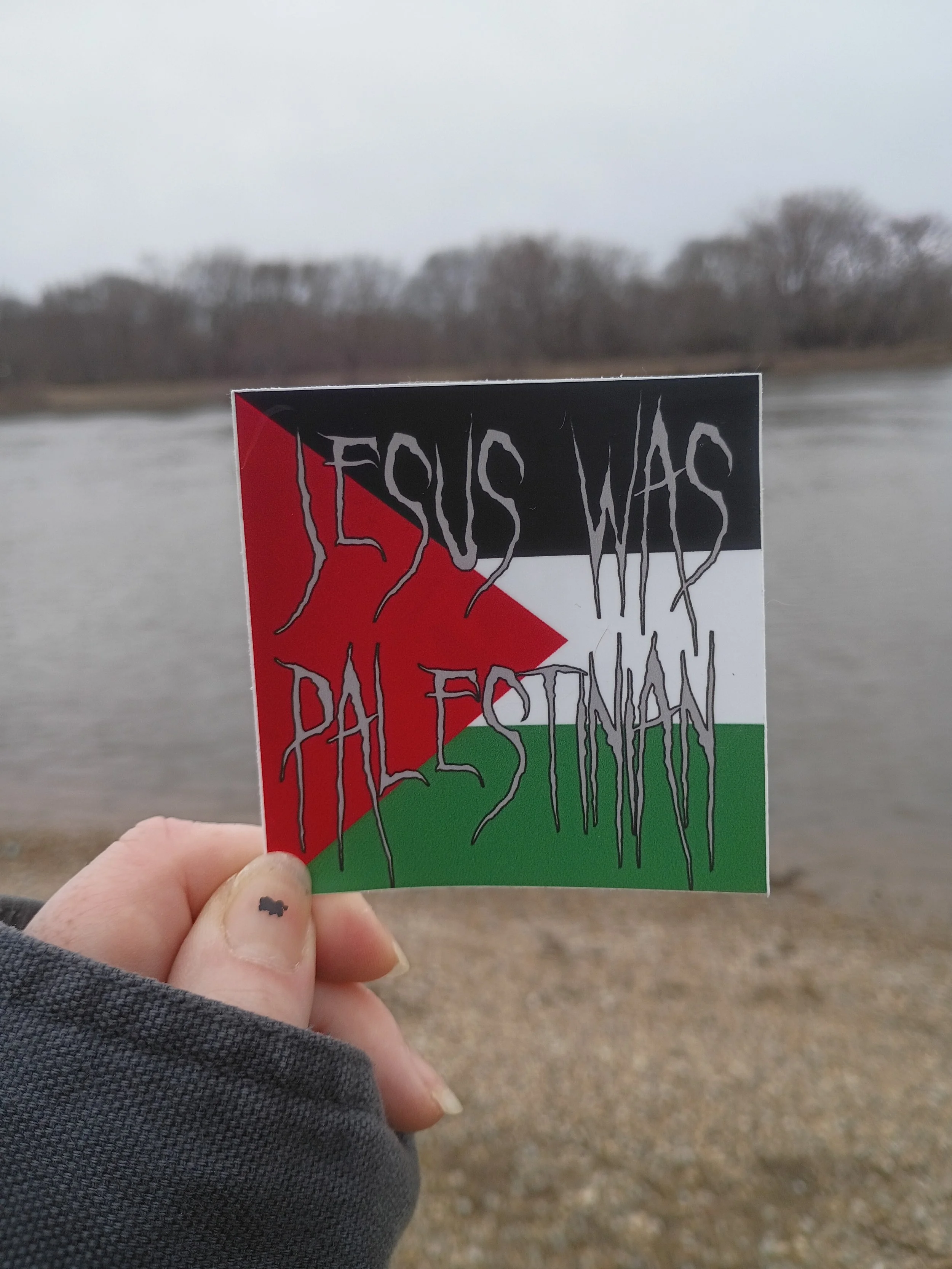 Jesus was Palestinian Waterproof Sticker